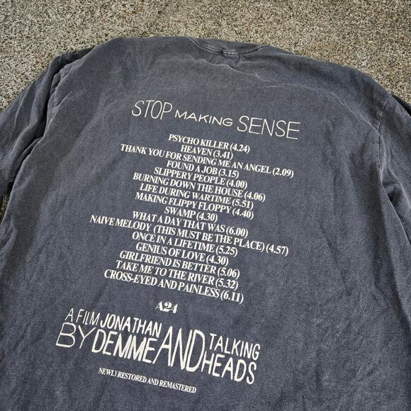 Vtg Y2k A24 Talking Heads Stop Making Sense Rock Band Longsleeve T Shirt XXL - Picture 4 of 6